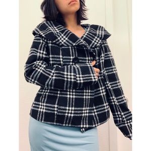 Plaid Pea Coat